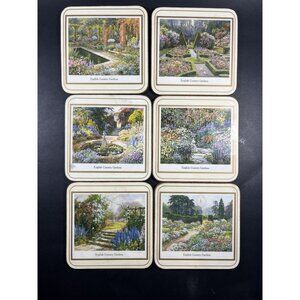 Vintage Pimpernel “English Country Gardens” Coasters Set of 6 AS IS